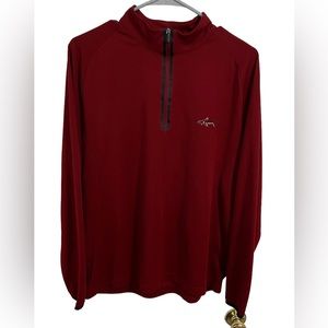 Greg Norman by Tasso Elba Men Medium Maroon Attack Life 1/4 Zip Pullover Shirt
